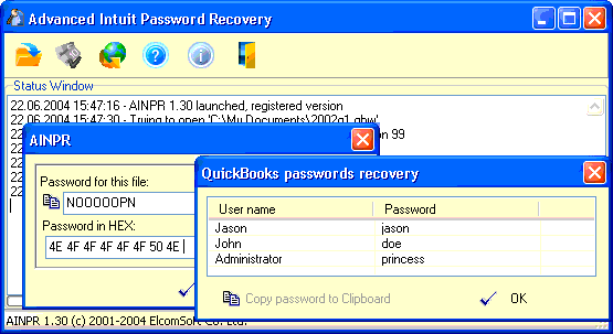 Advanced Intuit Password Recovery
